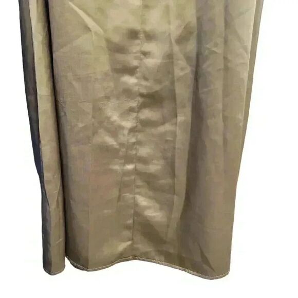 Chani Women's Gold Poly Satin Adj Spaghetti Strap Sun Dress w Silver Triangle Bu - Picture 11 of 14